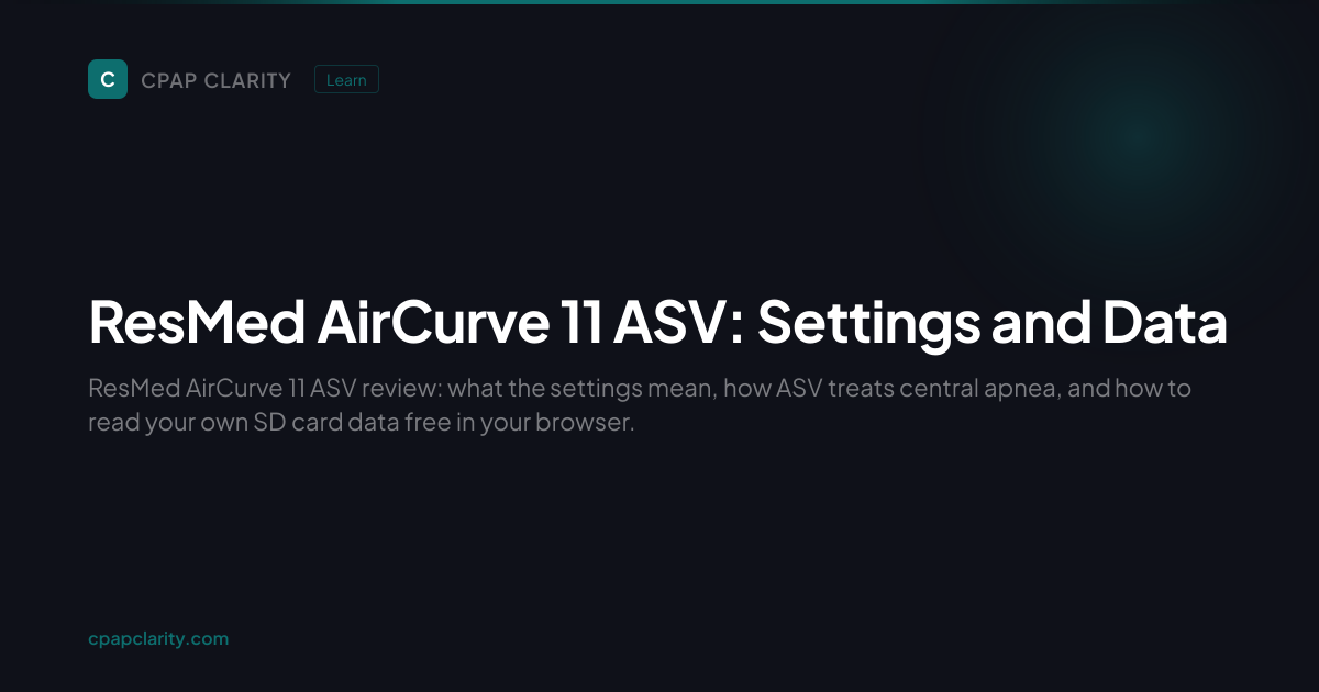 AirCurve 11 ASV Review: Reading Your ASV Data | CPAP Clarity