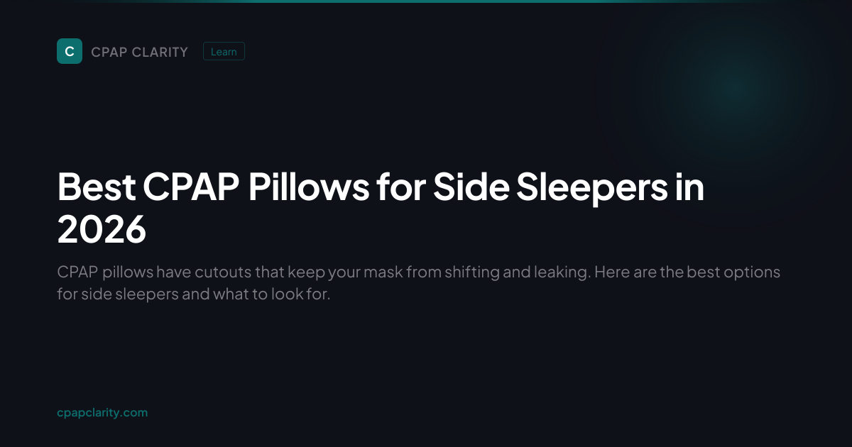 Best CPAP Pillows for Side Sleepers in 2026 | CPAP Clarity