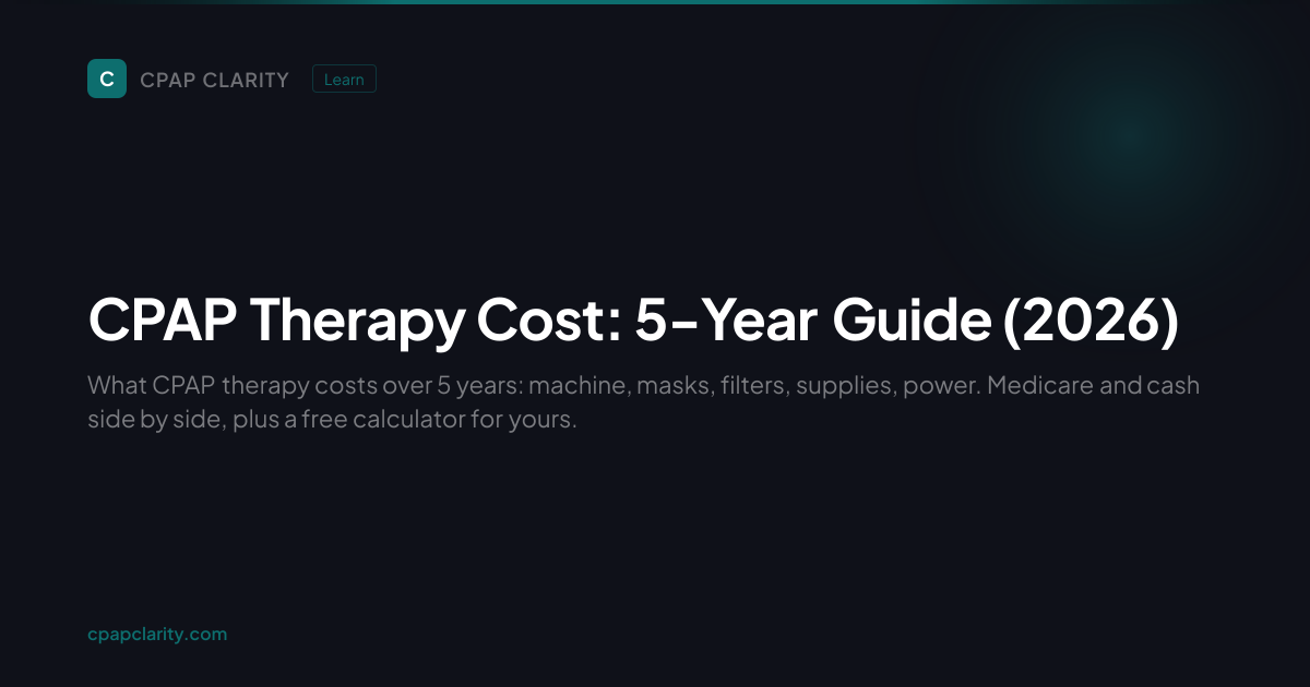 CPAP Therapy Cost: 5-Year Guide (2026) | CPAP Clarity